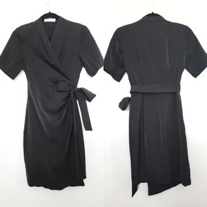 YesStyle Black Wrap Dress (S)